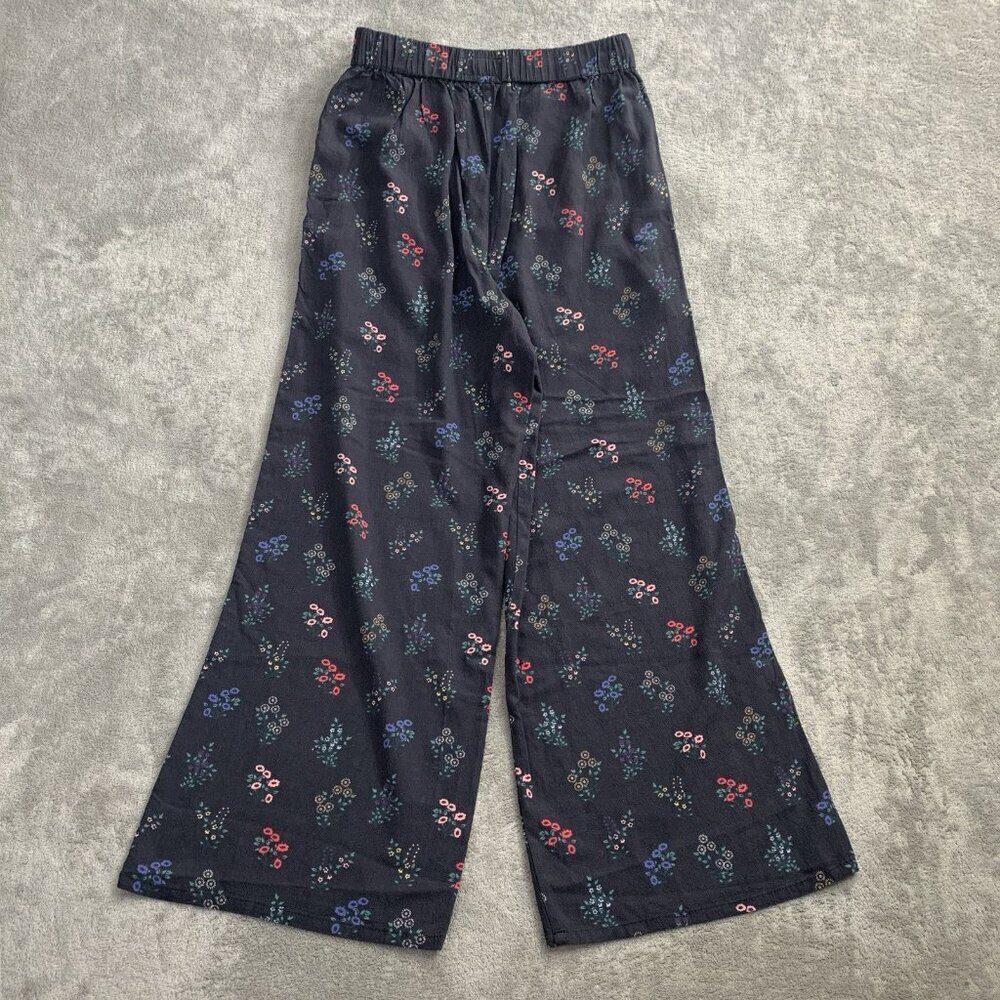 Marine Layer Kiley Pants Womens XS Black India Floral Print Casual Wide Leg Boho - Picture 12 of 14
